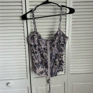 Express Black and White Patterned Camisole